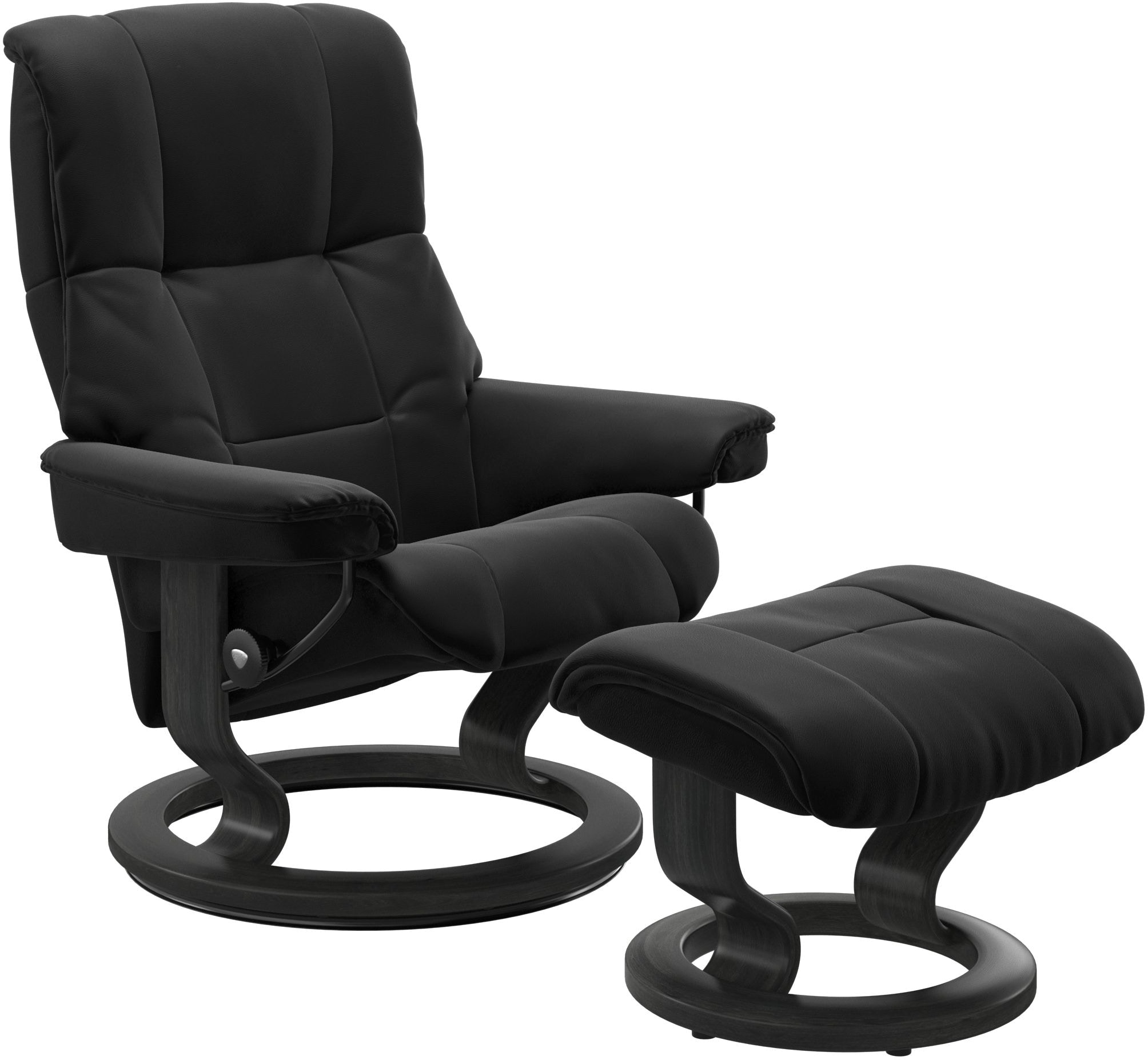 Stressless Mayfair Chair & Ottoman 1731015 Black Wenz Home